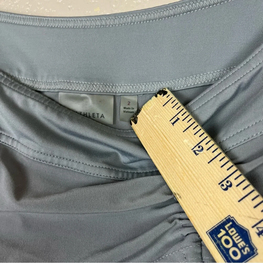 Athleta Lucky In‎ Love Gray Grey Active Tennis Skirt Tiered Skort Size 2.